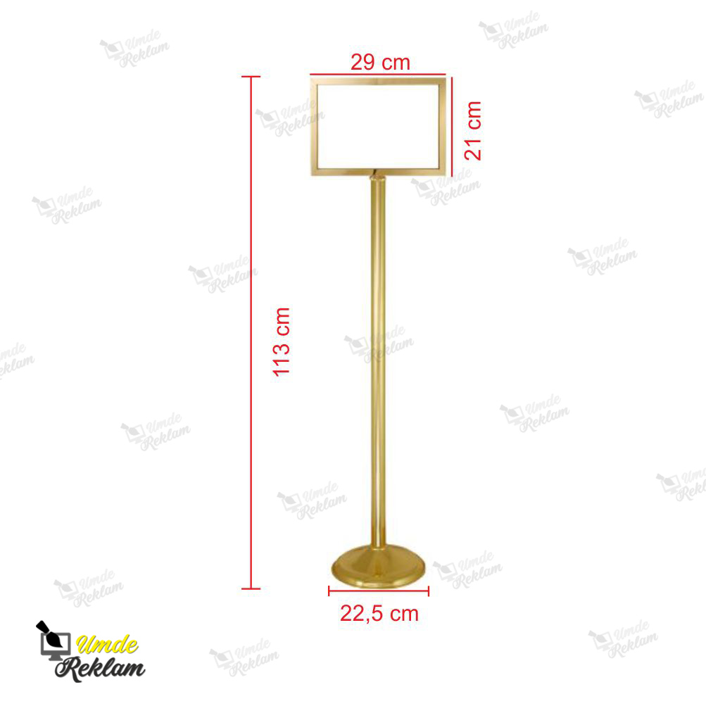 Pirinç Ayaklı Bilgilendirme Levhası